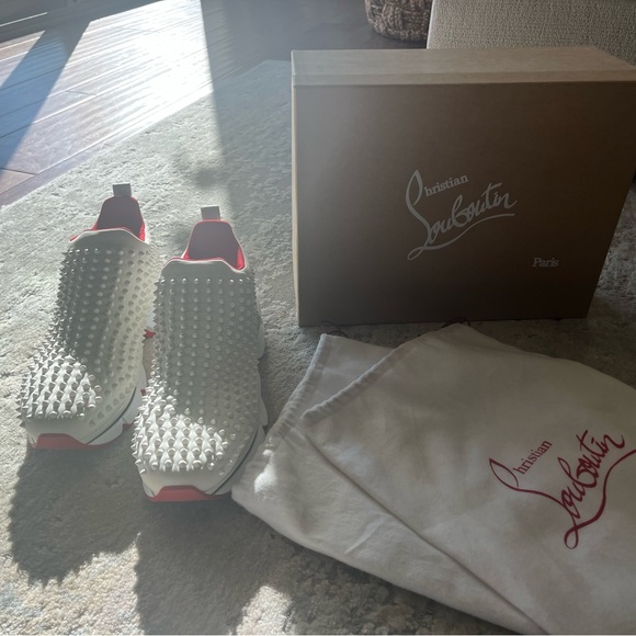 Christian Louboutin Spike Sock Flat Neoprene 45.5 - Picture 7 of 13